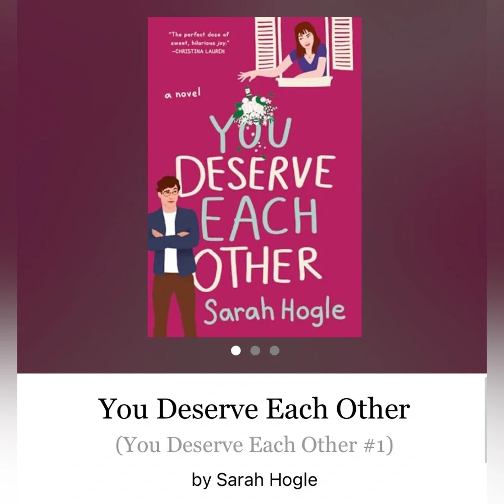 You Deserve Each Other by Sarah Hogle Paperback Book Romance